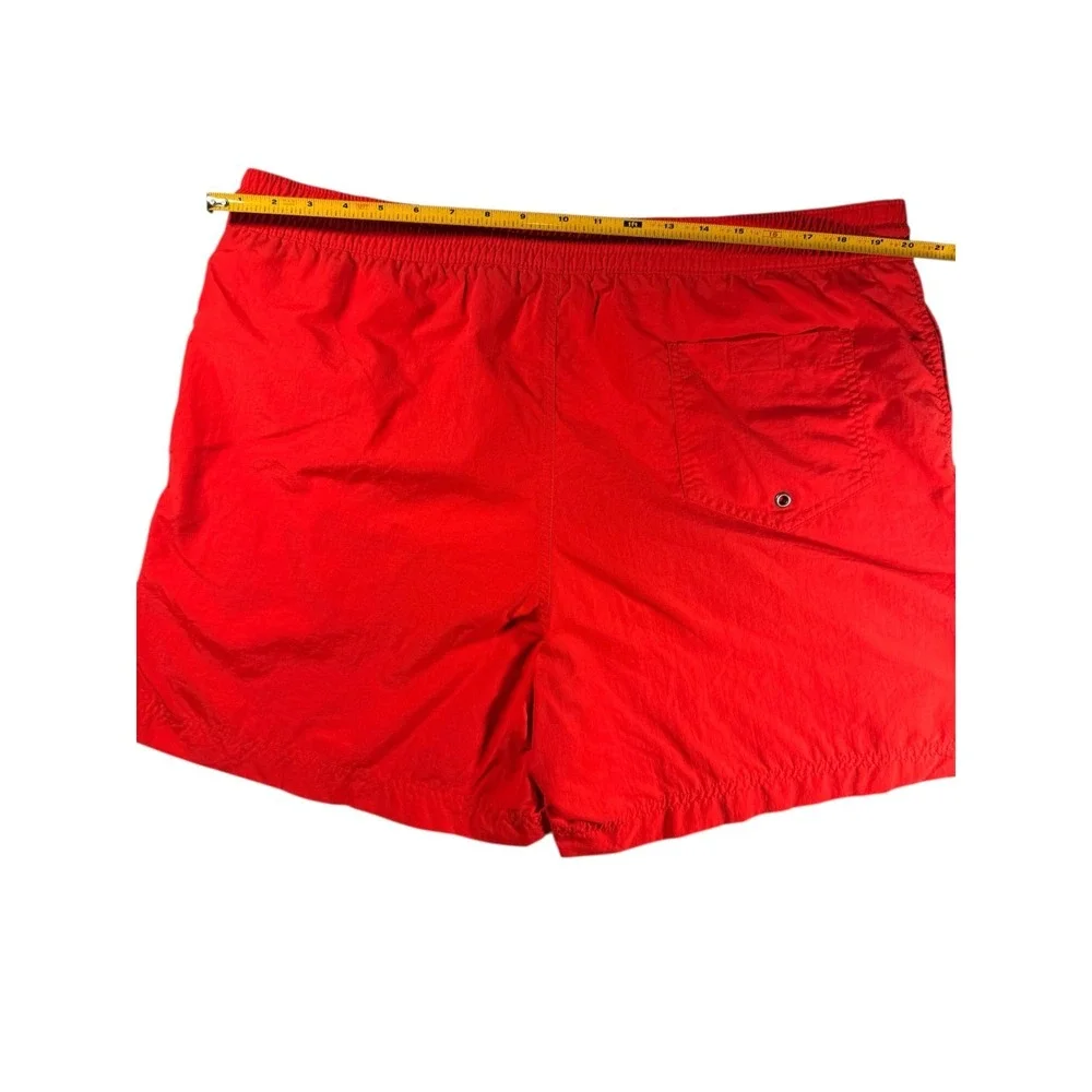 VTG Polo Ralph Lauren Swim Trunks Shorts Men's XL Red Nylon Mesh Lined 5